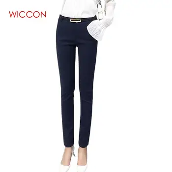 

2020 Spring Summer New Casual Women Fashion Pants Slim Pencil Feet Pants Thin Black High Waist Trousers