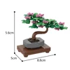 New Bonsai Tree Green Bush Flower Grass Plant Model Building Blocks Mini Plant Home Garden Bricks Assembly Toys for Children 4