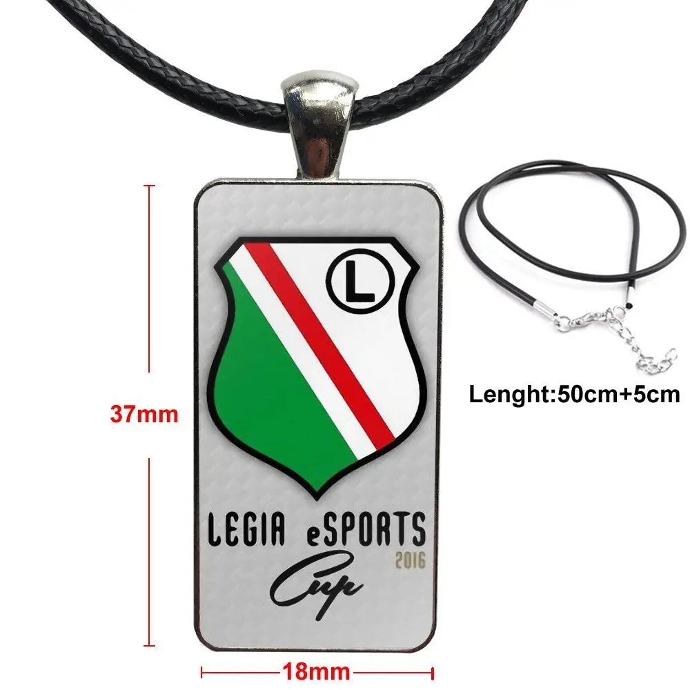 as picture Legia Warsaw Дизайн Модные Винтажные стеклянные женские прямоугольное Ожерелье Подвески для женщин Рождественский подарок - Окраска металла: as picture