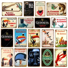 Signos de pintura metálica My Guinness de My Goodness, cartel Vintage, Bar, Pub, placa decorativa, decoración del hogar, placa publicitaria de cerveza YJ057