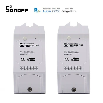 

SONOFF TH10 TH16 Temperature Humidity Monitoring WiFi Wireless Switch Smart Home APP Control Work With Alexa Amazon Google Home