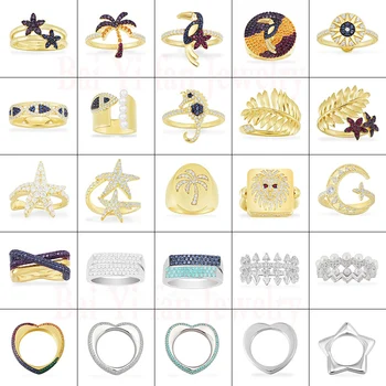 

2020 Fashion Morocco Jewelry New New Tropical Flower. Palm Tree. Toucan. Starfish Ring Female Engagement Jewelry Romantic Gift