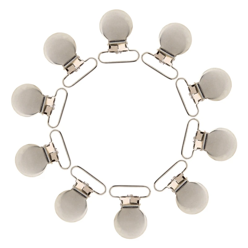

10Pcs Baby Infant Metal Clips Pacifier Holders Shape Alloy Suspender Hook