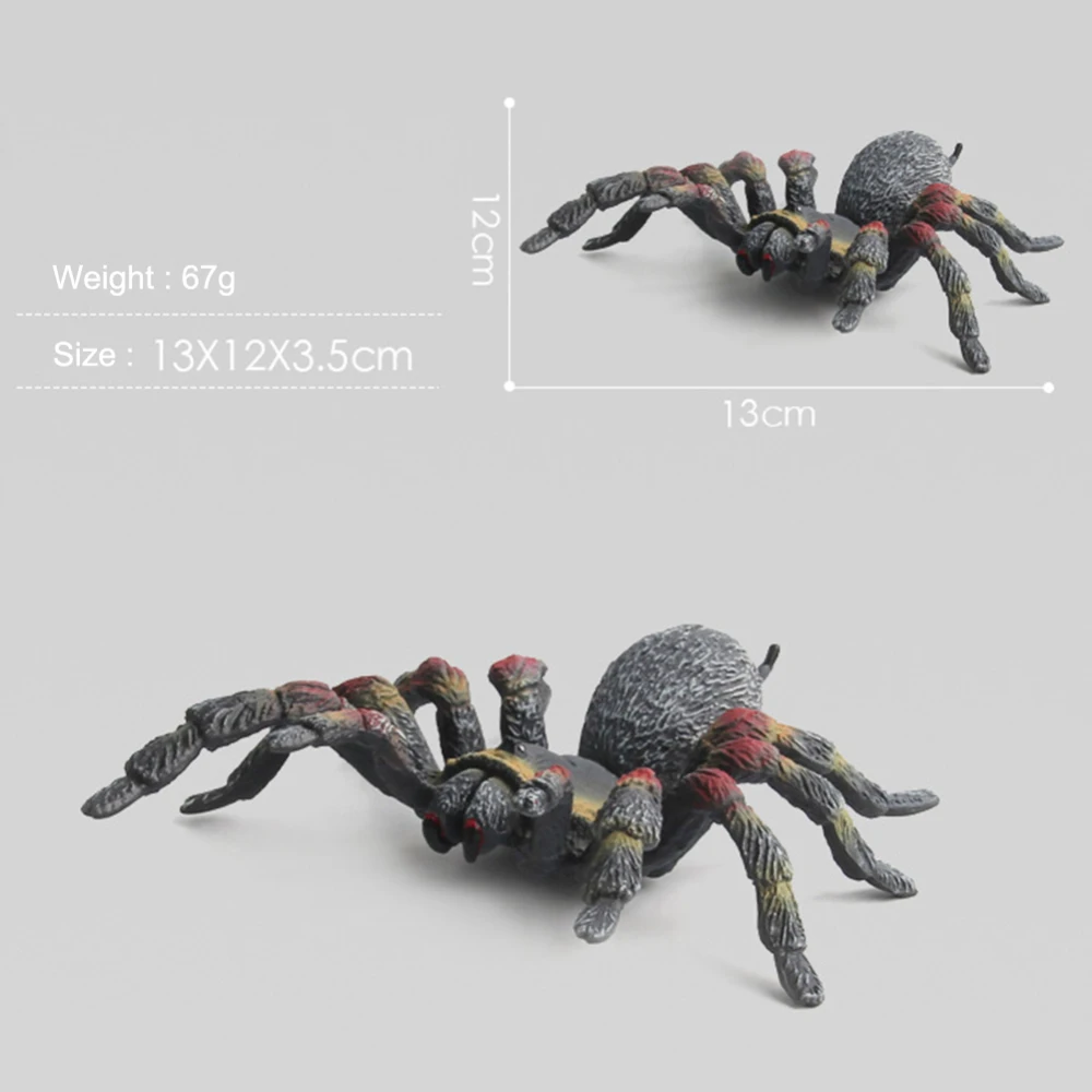 

4 Pcs Halloween Funny Simulated Spider Model Realistic Plastic PVC Spider Joke Gift Toy Trick Toy Costume Party Supplies