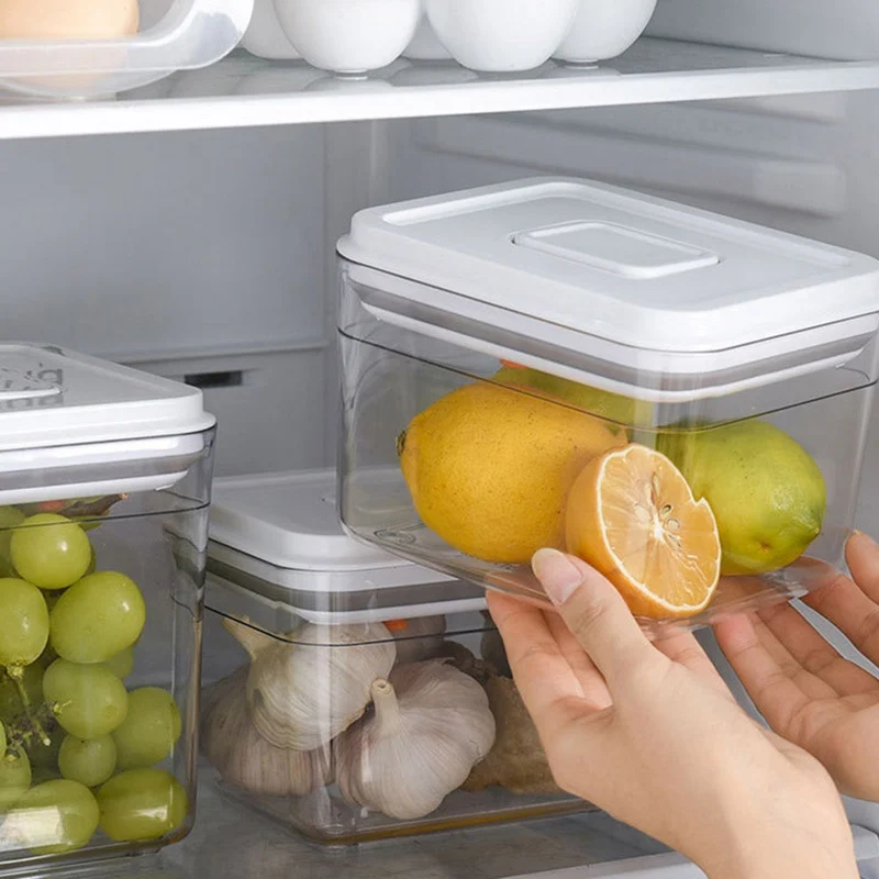 

Plastic Food Storage Box Transparent Kitchen Storage Box Refrigerator Food Preservation Container Food Box Kitchen Organizer