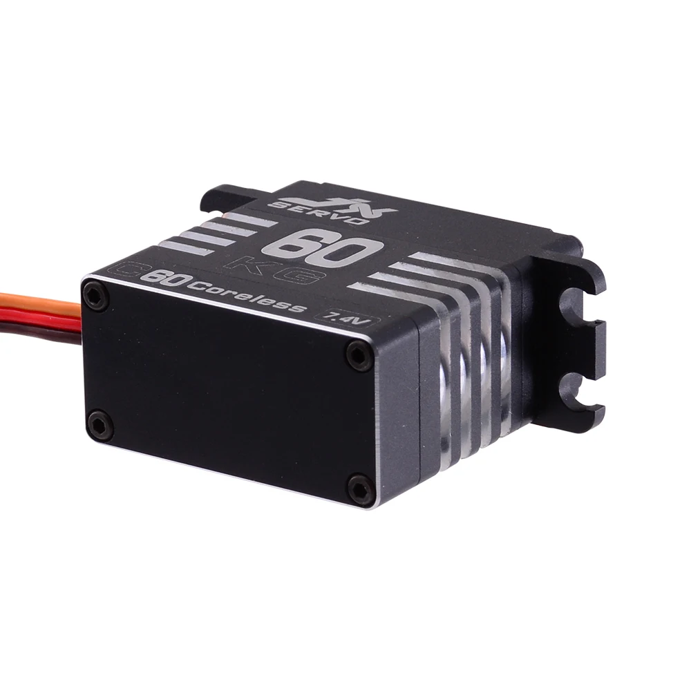 JX C60 60 кг с высоким крутящим моментом, полностью металлический корпус, полый стакан высокого давления, металлический сервопривод для радиоуправляемого автомобиля, лодки, вертолета, аксессуары