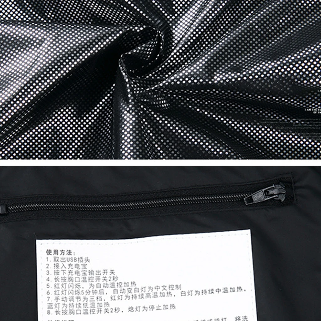 Winter Electric Heating Vest Warm Adjustable Heated Jacket Battery Heated Coat Outdoor Fishing Camping HIking Walking Men Women 