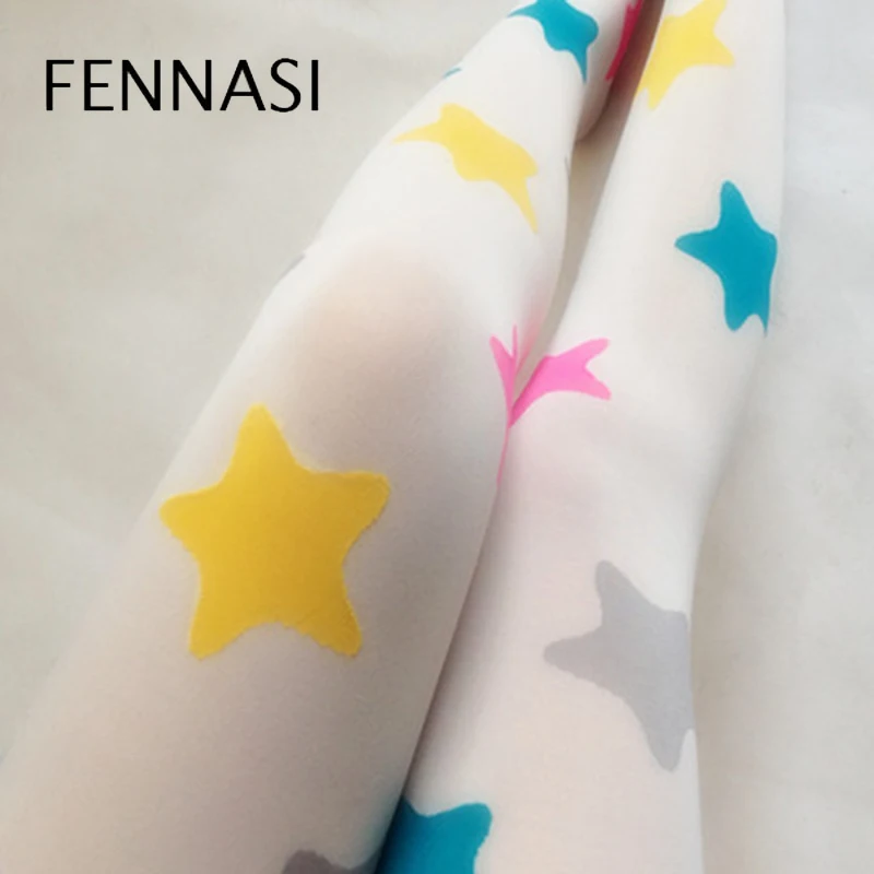FENNASI танцевальные нейлоновые колготки с пентаграммой для женщин модные