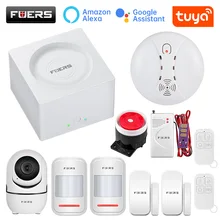 FUERS – système d'alarme de sécurité domestique intelligent G95, wi fi, GSM, 433MHz, anti cambriolage, avec application Tuya et Alexa