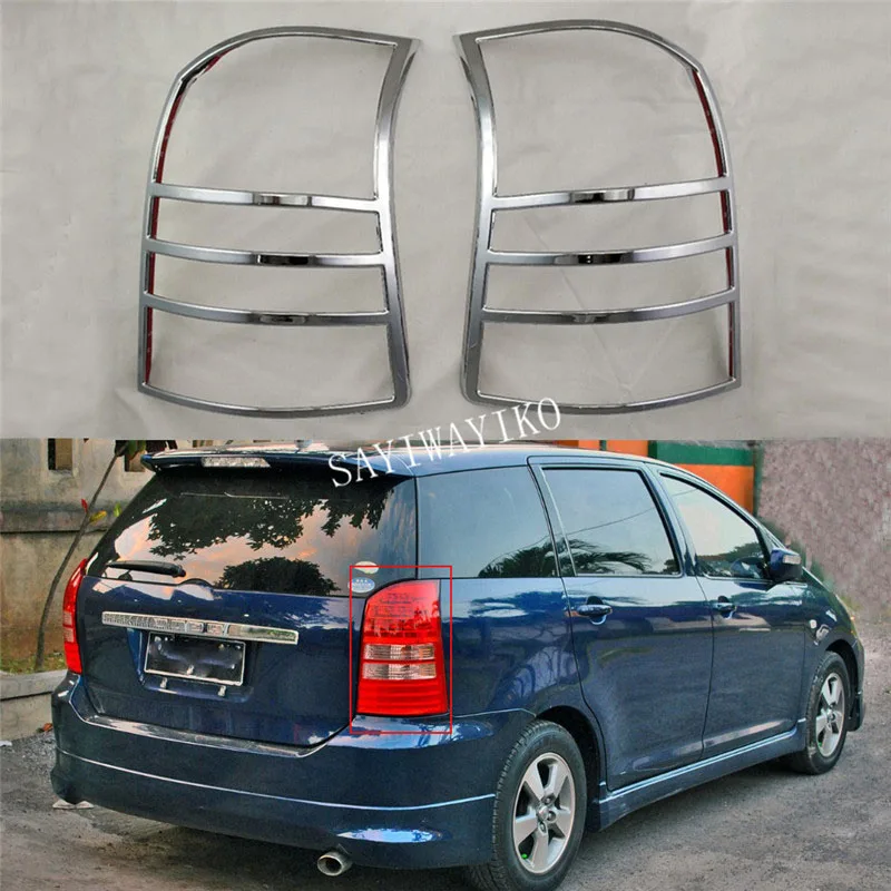 For Toyota Wish 2003 2004 2006 2008 2009 ABS Chrome plated Rear Light Lamp Cover Trim Tail 2pcs | Автомобили и мотоциклы