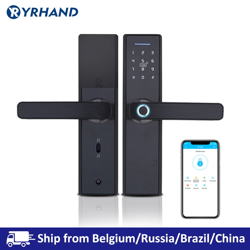 TT lock app WiFi Smart Fingerprint Door Lock, Electronic Door Lock,Smart Bluetooth Digital APP Keypad Code Keyless Door Lock TT lock app WiFi Smart Fingerprint Door Lock, Electronic Door Lock,Smart Bluetooth Digital APP Keypad Code Keyless Door Lock