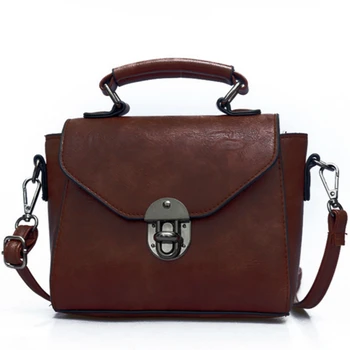 

Vintage Leather Female Top-handle Bags Small Women Shoulder Bag Casual Flap Handbag Solid Ladies' Crossbody Messenger Bag Sac