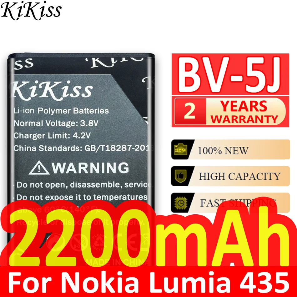 2200mAh Big Power Battery for Microsoft Nokia Lumia 435 532 RM1069 1071 BV5J Mobile Phone Model BV-5J BV 5J | Мобильные телефоны и