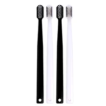 4pcs Soft Hair Unisex Family Toothbrush Set Household Simple Couple Nonslip Handle Slim Teeth Oral Care Healthy Bamboo Charcoal