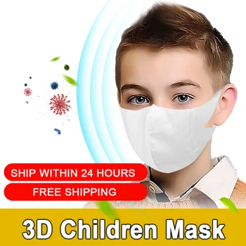 

100 PCS Children Mask Fast Delivery Disposable Protective Mask 3D to Safety Masks Dustproof Kids Masks Prevent Disease Mask