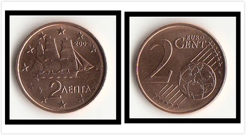 

Greece 2 Cents Coin Europe New Original Coins Unc Commemorative Edition 100% Real Rare Eu Random Year