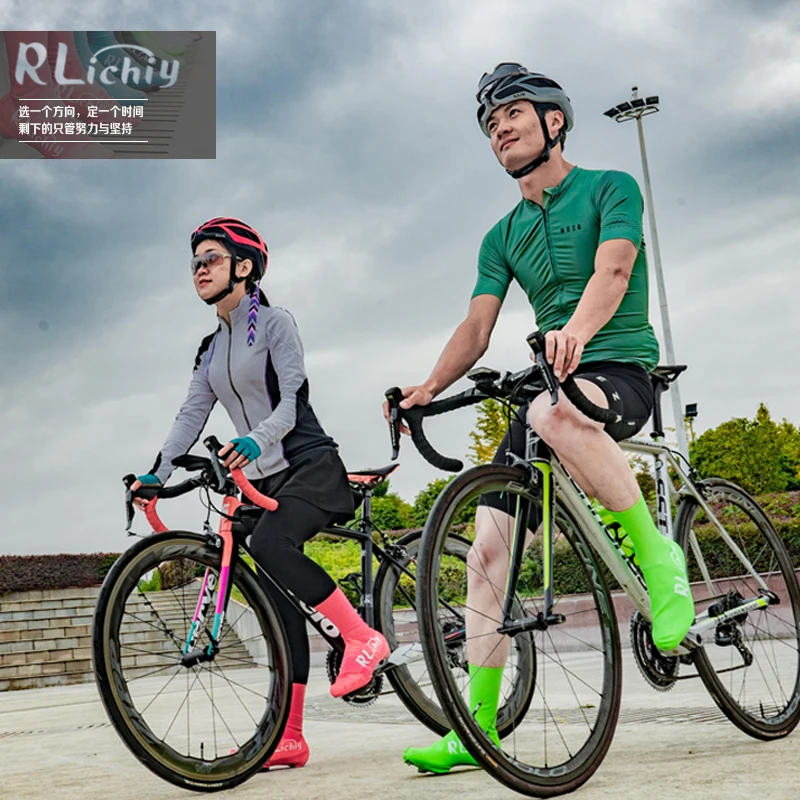 Silicone rain riding shoe cover road mountain bike outdoor wind proof warm bicycle lock step shoes cycling cover cycling shoe covers