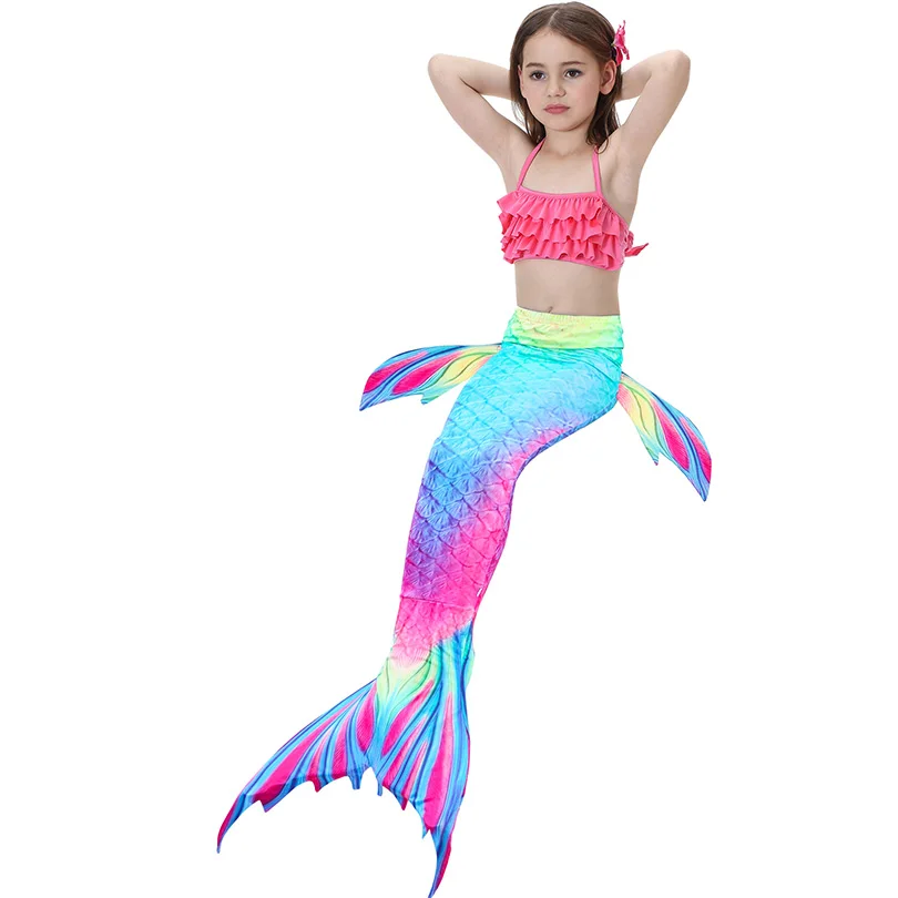 naruto cosplay Fantasy Children Mermaid Tails Swimming Party Cosplay Costumes Halloween Little Mermaid Girls Swimsuit Bikini Set Bathing Suit old lady costume