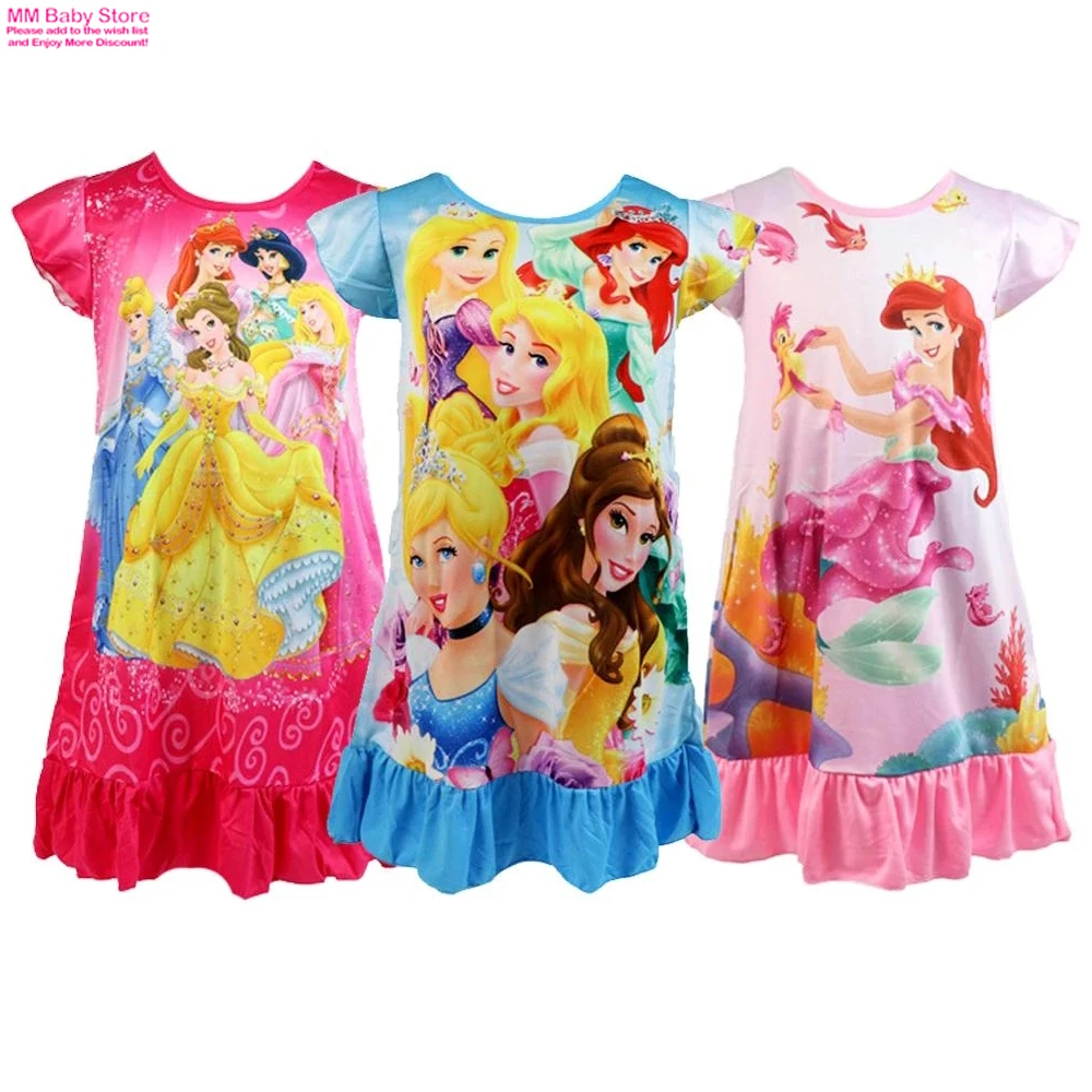 Robe De Nuit Princesse D Ete Pour Enfants Vetements De Maison Pyjama Sirene Bebe Dessin Anime Neige Blanche Neige Vetements De Nuit Pour Filles Aliexpress