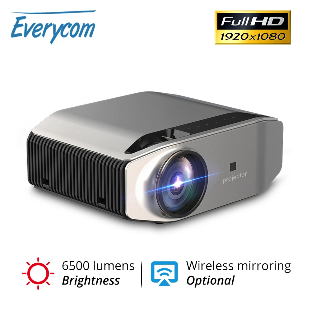 Everycom YG620 Full HD Projector Native 1080P Proyector YG621 Wireless WiFi Multi-Screen VGA USB LED Movie Beamer Home Theater projector mobile