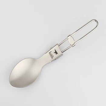 

Keith Outdoor Camping Picnic Titanium Spoon Tableware Camp Titanium Spoon Folding Camp Spoon Utensils Portable Camping Equipment