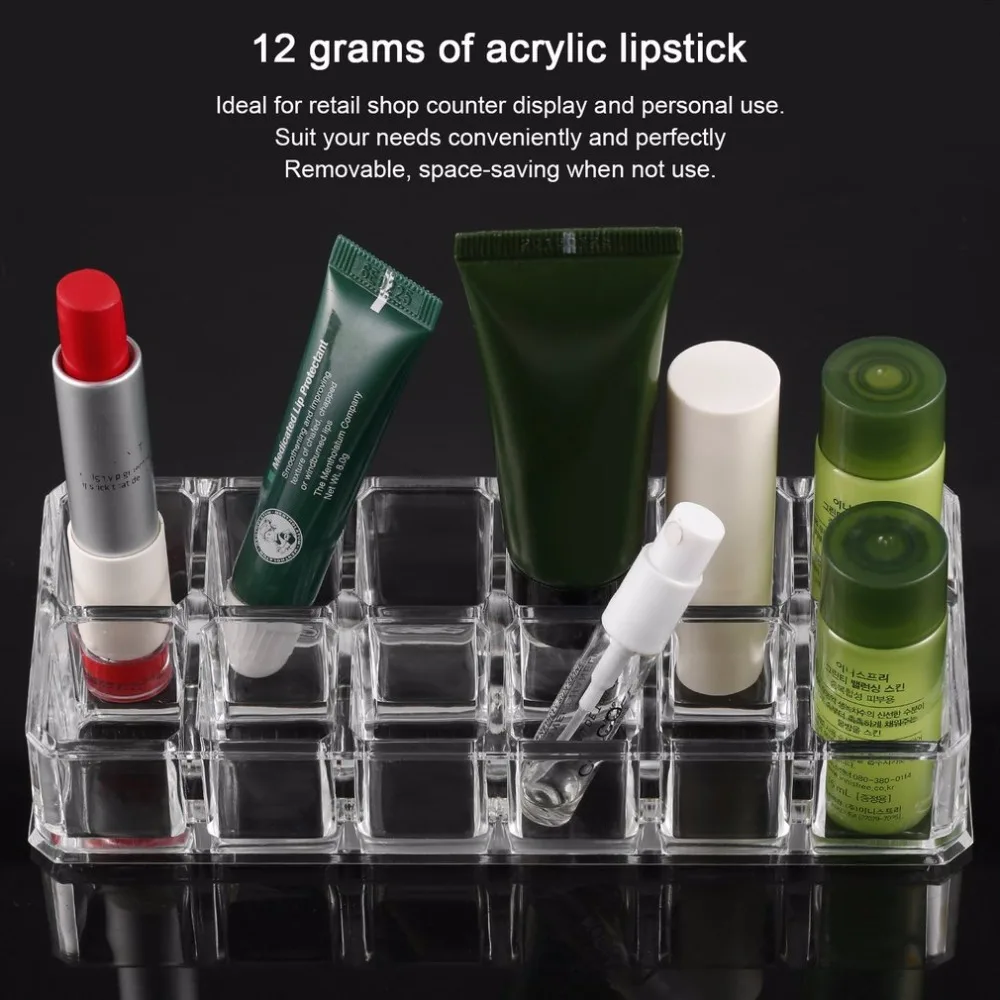 12 Trapezoid Clear Acrylic Makeup Display Lipstick Stand Case Make up Cosmetics Lip stick Organizer Holder Makeup Tool Kit 12 Trapezoid Clear Acrylic Makeup Display Lipstick Stand Case Make up Cosmetics Lip stick Organizer Holder Makeup Tool Kit