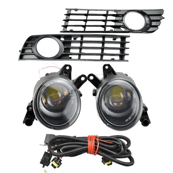 

Car Light For A-udi A4 B6 2001 2002 2003 2004 2005 Car-Styling Front Fog Light Lamp With Bulbs and Wire and Grille Cover
