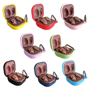 

Flip Solid Color Anti-fall Dust-proof Protective Cover Silicone Case for S-AMSUNG Galaxy-Buds live Wireless Earphone