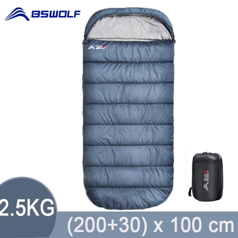 

BSWolf Large Camping Winter Sleeping bag lightweight loose widen bag long size for Adult rest Hiking tourisem