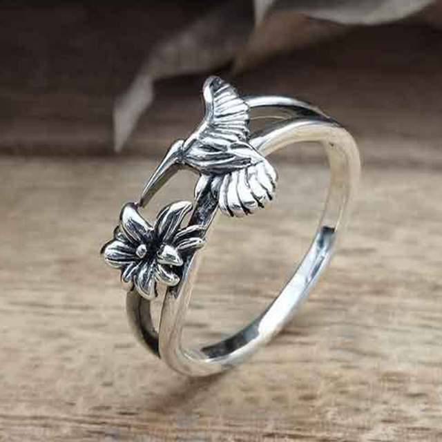 Elegant Daisy Flower Rings Couple Silver Color Adjustable Open Rings For Women Bride Engagement Wedding Ring Jewelry Gift