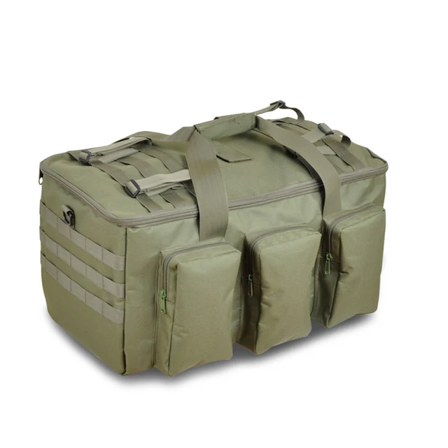 55L Outdoor Military Bag Tactical Backpack Large Capacity Camping Bags Men's Hiking Travel Mountaineering Army Luggage Bag Green