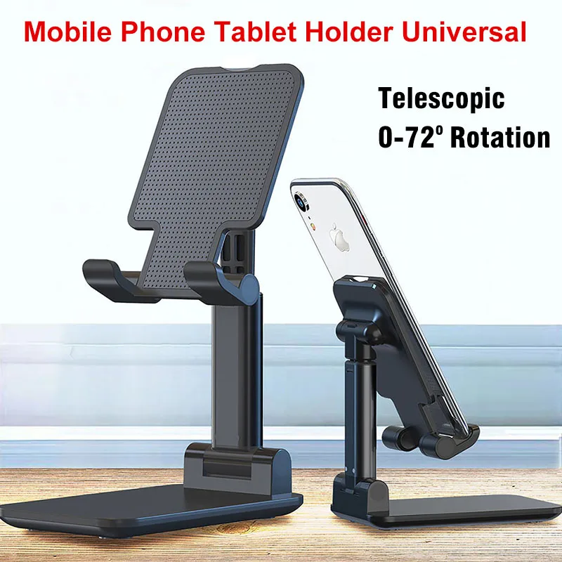 

Universal T1 Tablet Mobile Phone Stand Holder Desktop Adjustable Stretch Folding Telescopic Rotation 72 Degree Support Telephone