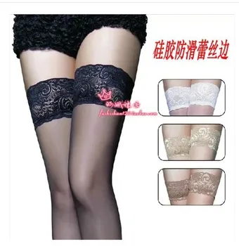 

Hose Lace Silk Stockings Ultra-Thin Boots Anti Hook Silk Stockings Silica Gel Anti-slip over-the-Knee-Legs Silk Stockings