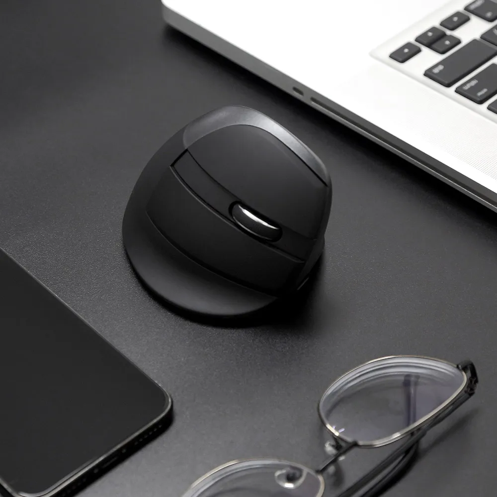 Vertical sem Fio Verticais para Computador Delux Mini Ergonômico Mouse Gamer 1600 Dpi Ratos Portátil M618 2.4 Ghz - Imagem 3