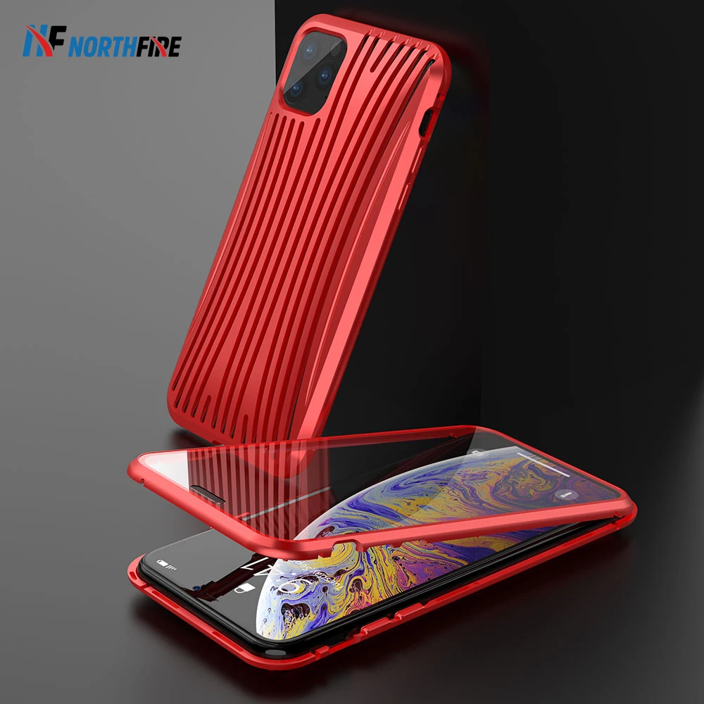 

Strong Magnetic Luxury Metal Phone Case For iPhone 11/11 Pro/11 Pro MAX X/XS MAX XR 7/8 Plus CNC Back Cover Shell Fundas Coque