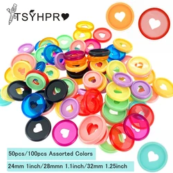 50/100pcs Assortis Coeur Discbound Disques pour BRICOLAGE PLANIFICATEUR Cahier Reliure 24/28/32mm Reliure Portable Accessoires LF19 308 