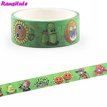 

Ransitute R662 Cartoon Plant Cute Washi Color Wash Paper Tape Manual DIY Decorative Tape Color Tape Album Decoration Tape