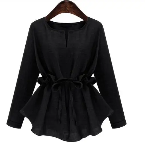5XL 4XL 3XL Плюс Размер Топы женские модные повседневные с v образным вырезом оборки