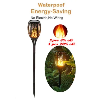 

Solar Lawn Dancing flame Torch Lights radar LED flickering lantern camp garden street Flame Lamp Flickering bulb dancing Lawn La