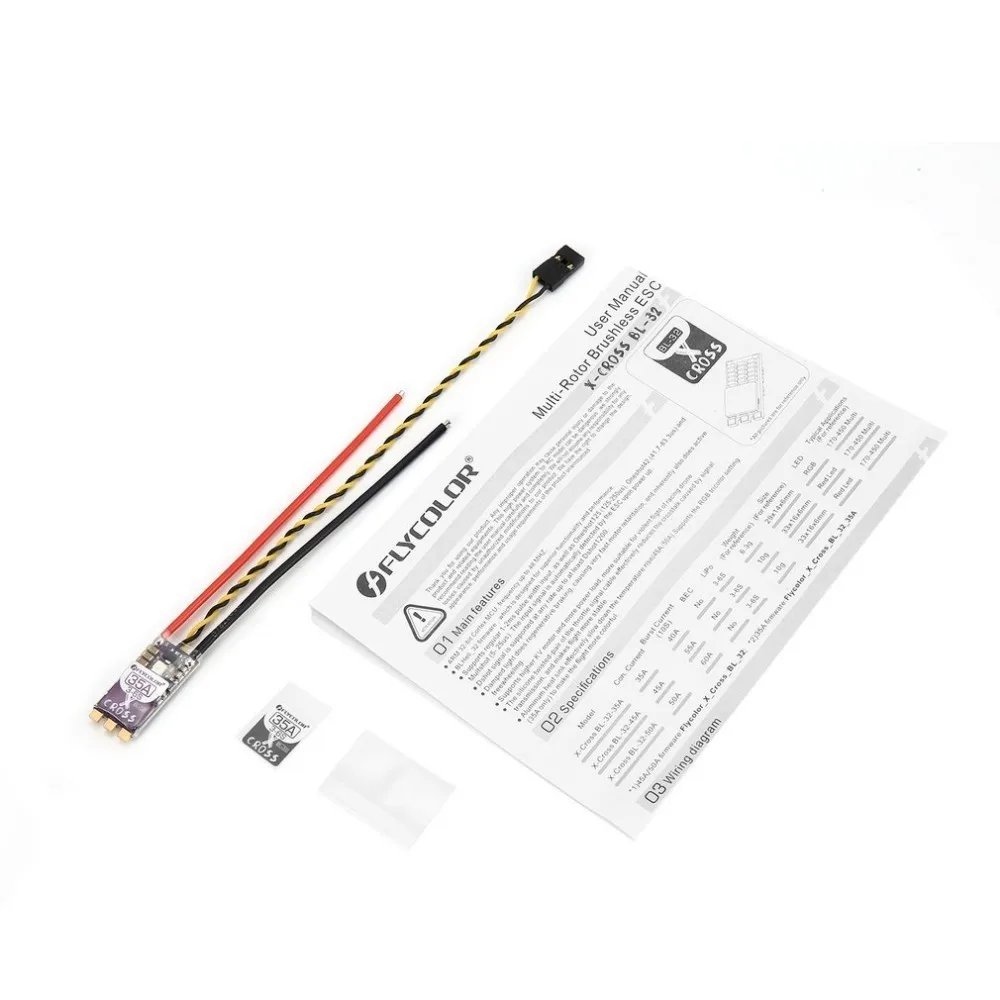Flycolor X-Cross BL-32 35A 3-6s бесщеточный ESC электронный регулятор скорости мм для беспилотный гоночный Квадрокоптер на дистанционном управлении-280 мм FPV 200