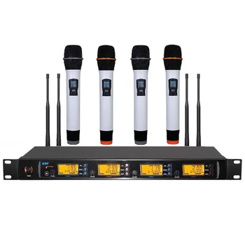 

Dual Handheld Wireless microphone system PLL vocal Karaoke microphone for church stage school meeting