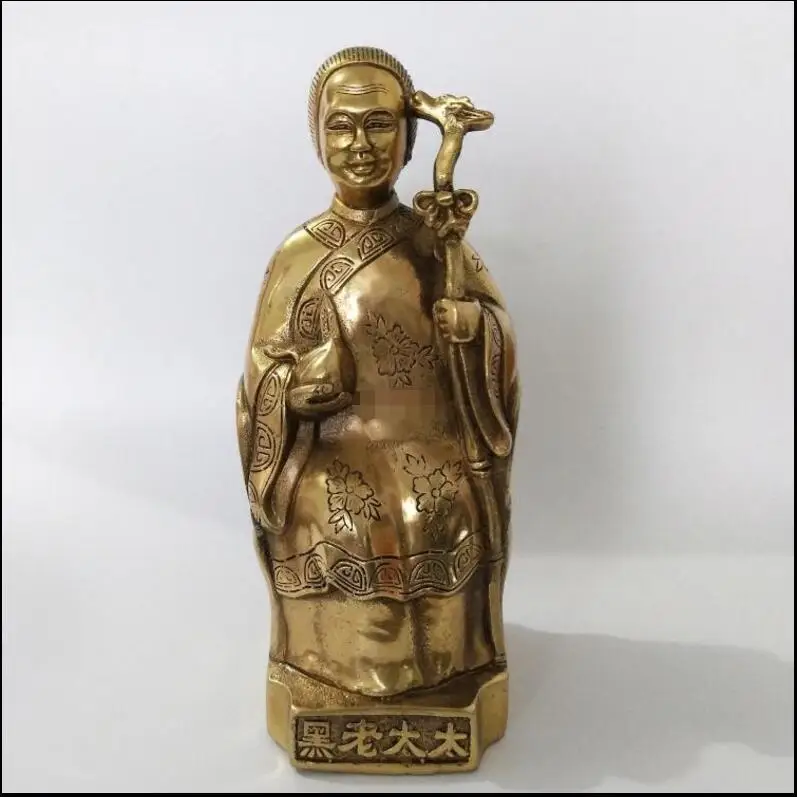 +++++The old lady black copper statue ornaments Black Mother Buddha Bao Jia Xian Ping Feng Shui bronze to ward off evil spi | Дом и сад