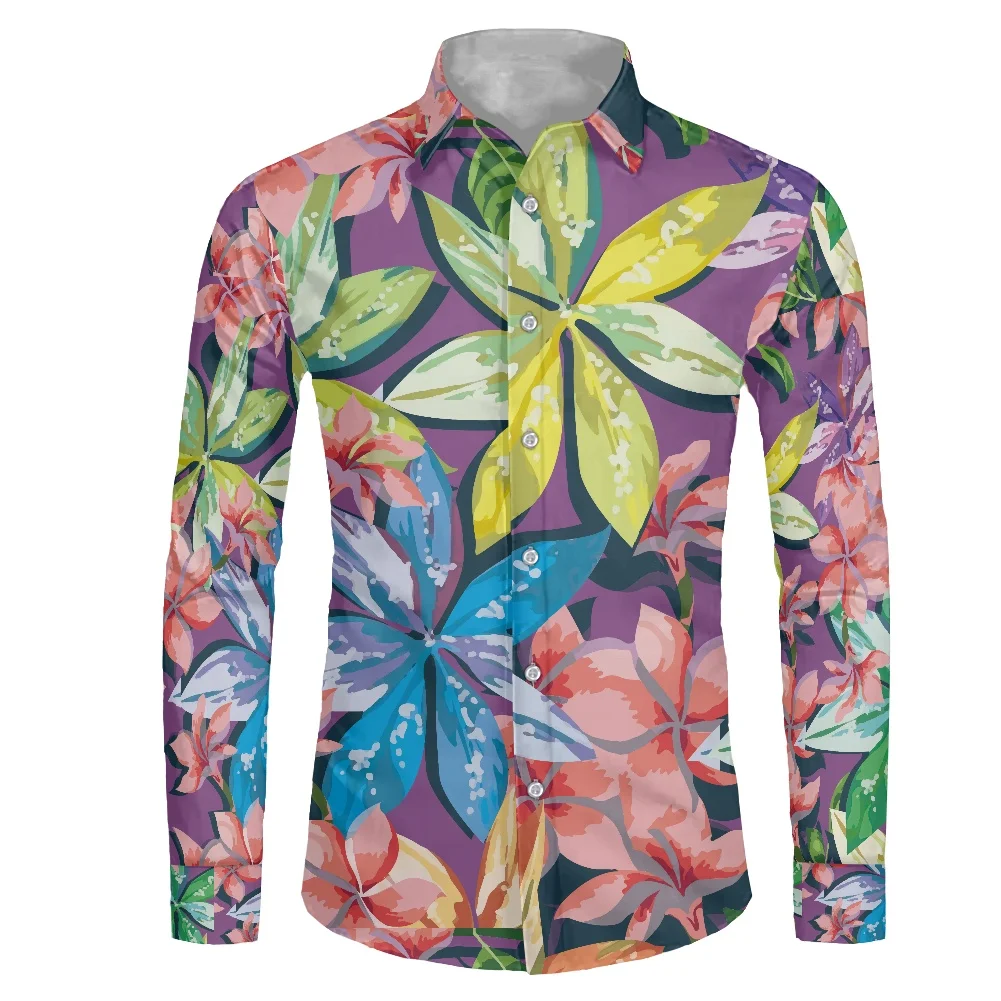 

Демисезонная Повседневная гавайская рубашка HYCOOL с длинным рукавом, Мужская классическая рубашка из полиэстера с логотипом под заказ, мужские рубашки для свадебной вечеринки