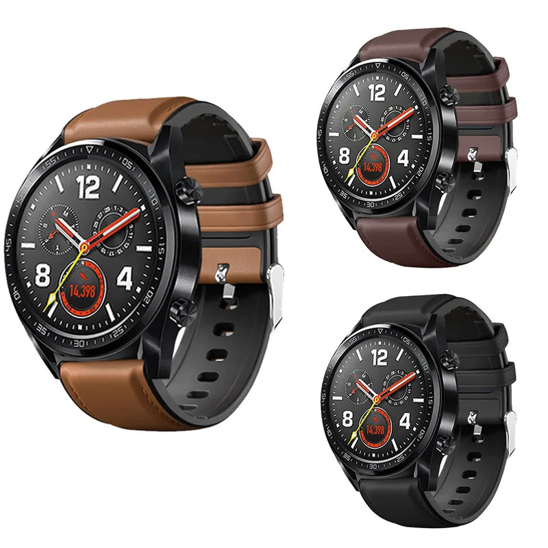 Silicone + Leather strap For Fossil Gen 