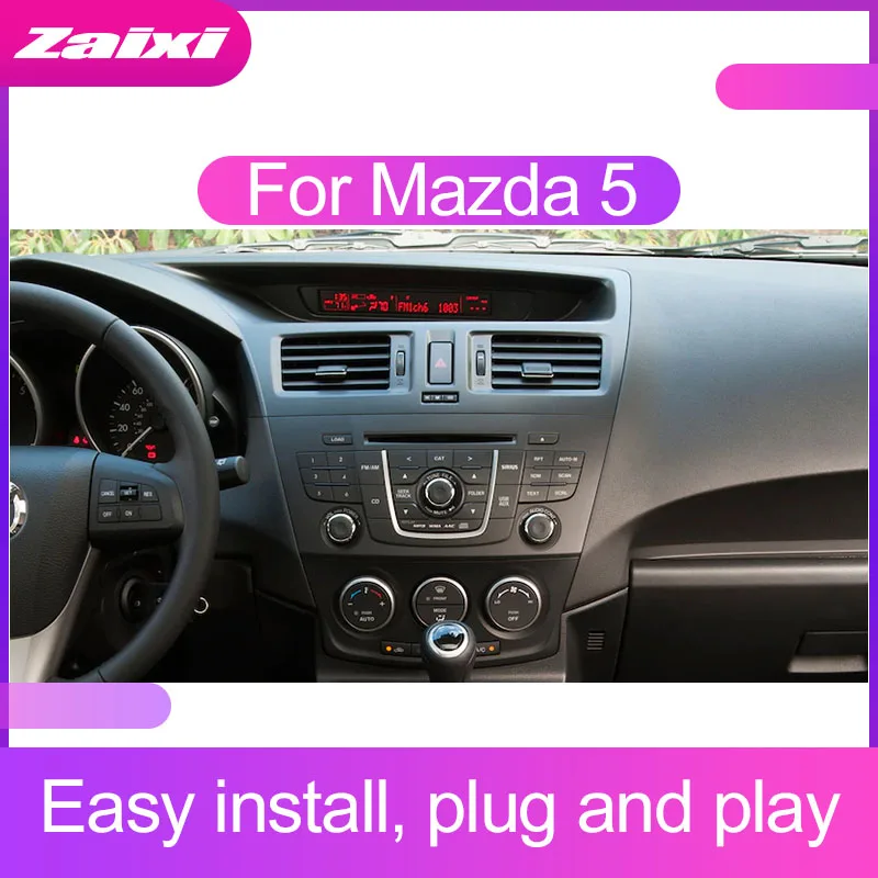 ZaiXi мультимедиа для Android плеер для Mazda 5 мазда5/Premacy 2010~ gps 2 Din wifi gps навигация Авто Радио FM карты BT