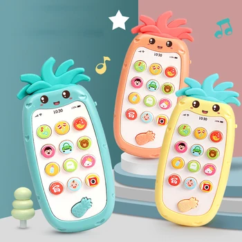 

Hipac Radish Enlightenment Call Phone Baby Music Teether 0-12 months Toys for Children Gifts for Kids Newborn Stroller