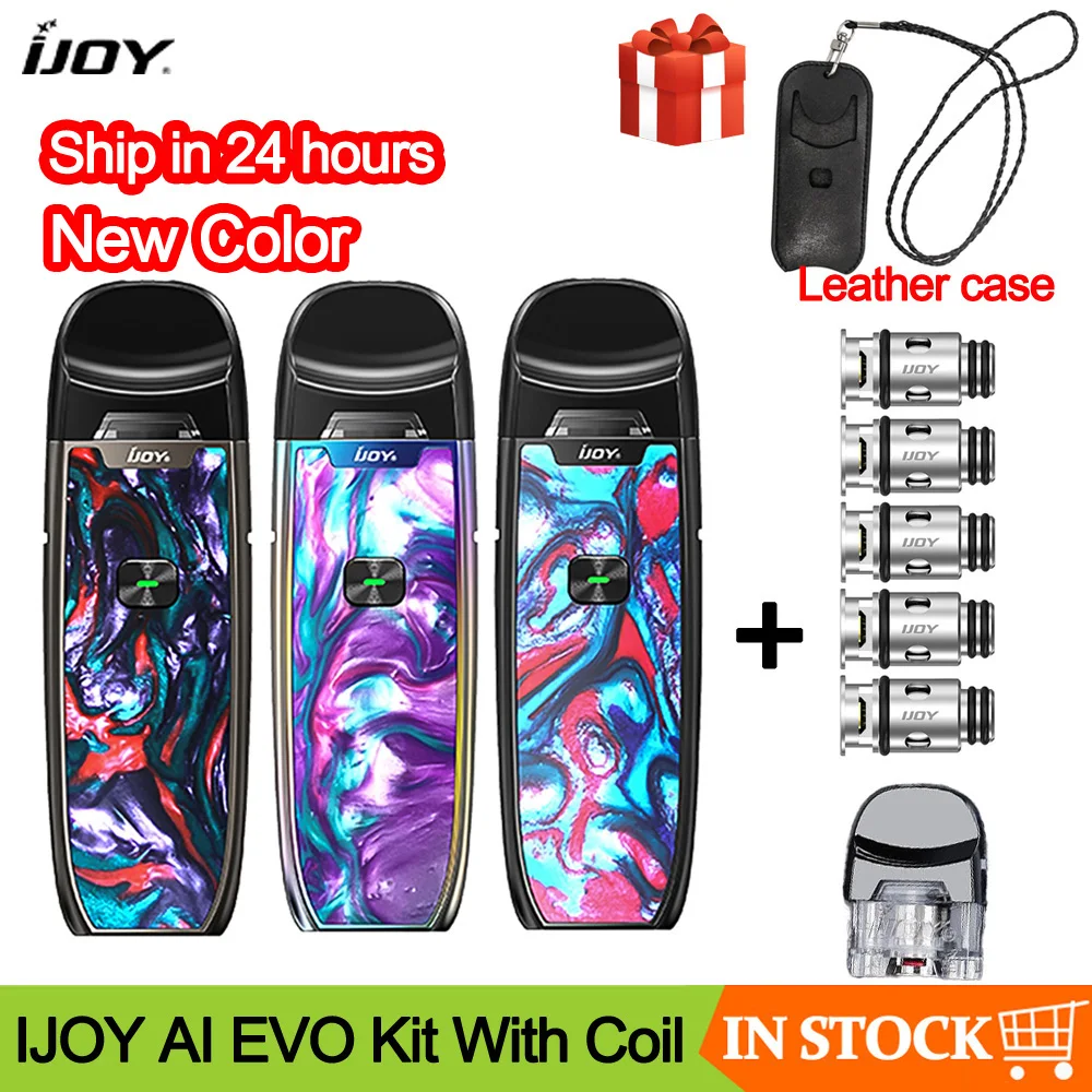Вейп-ручка оригинальный IJOY AI EVO Pod Vape Kit 1100 мАч аккумулятор все в одном испаритель 2