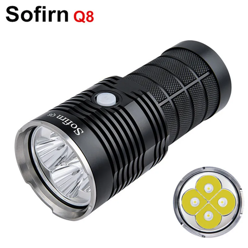 Sofirn nova q8 4 * xpl oi 5000lm poderosa lanterna led 18650 procedimento de operação múltipla lanternas super brilhantes ipx8