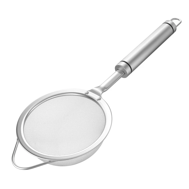 

Mesh Strainer, 5.7 Inch Premium Stainless Steel Fine Mesh Food Strainer Kitchen Colander with Good Grip Handle, Silver