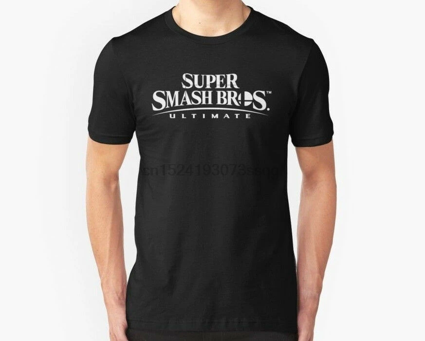 Новый супер Smash Bros Ultimate 2018 Белый шрифт Мужская футболка Размер S-2XL | одежда